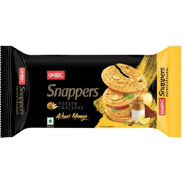 unibic snappers achari mango potato crackers 300 gm