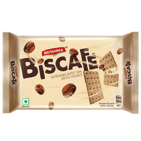 britannia biscafe coffee cracker biscuit 100 gm