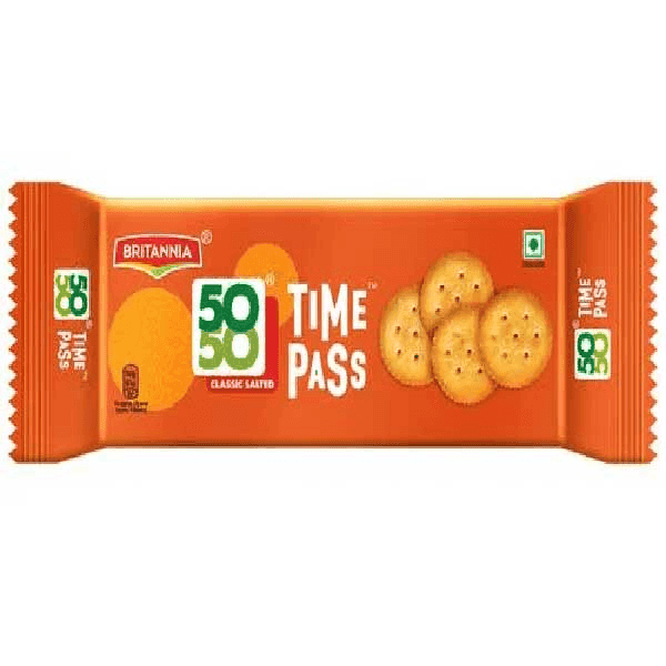 britannia 50-50 time pass classic salted biscuit 58 gm