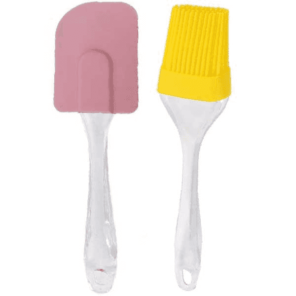 silicone oil brush & spatula set (big) 2 pcs