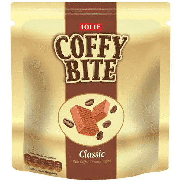 lotte coffy bite classic toffee 190 gm