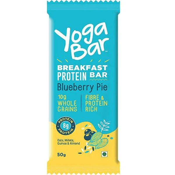 yoga bar breakfast protein bar blueberry pie 50 gm