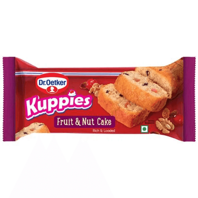 dr.oetker kuppies fruit & nut cake 125 gm