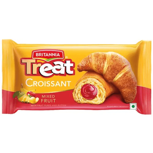britannia treat croissant mixed fruit creme roll 47 gm