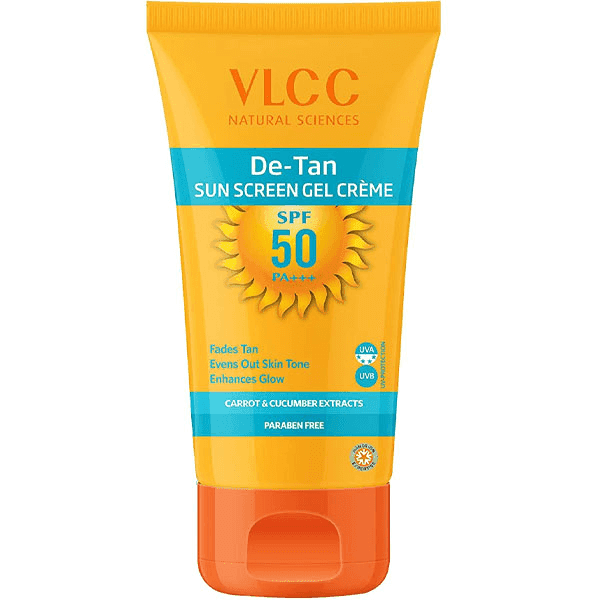 vlcc de-tan spf 50 sun screen gel creme 100 gm