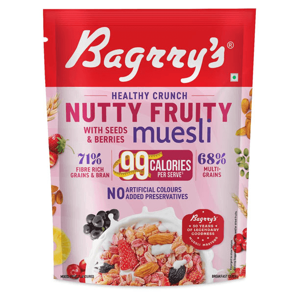 bagrry's nutty fruity with seeds & berries muesli 425 gm (buy 1 get 1 free)