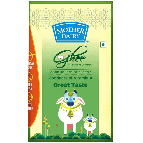 mother dairy cow ghee 1 ltr (tetra pack)