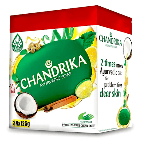 chandrika classic ayurvedic soap set 3*75 gm