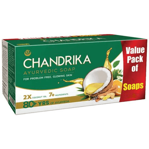 chandrika classic ayurvedic soap set 4*125 gm