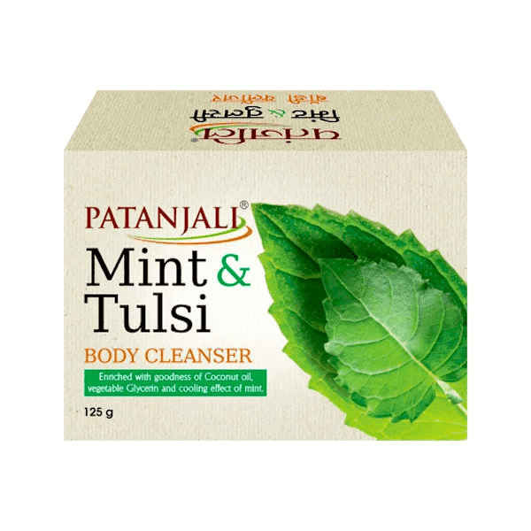 patanjali mint-tulsi body cleanser (soap) 125 gm