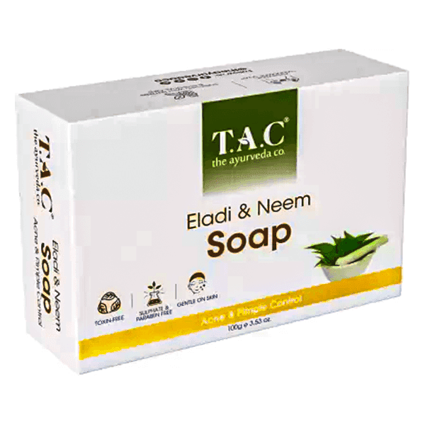 t.a.c the ayurveda co. eladi & neem soap 125 gm