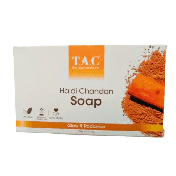 t.a.c the ayurveda co. haldi chandan soap 125 gm