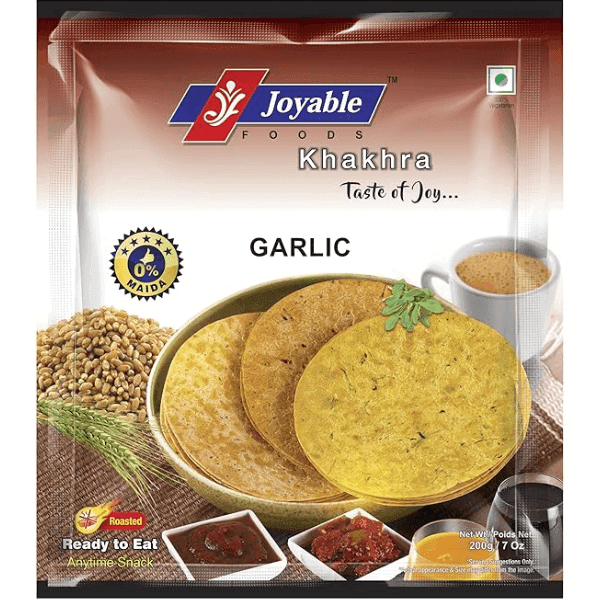 joyable foods garlic khakhra 180 gm