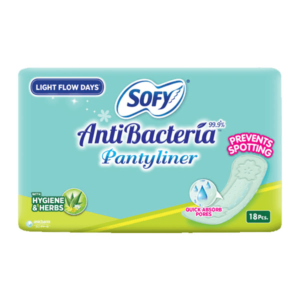 sofy anti bacteria panty liner 18 pads