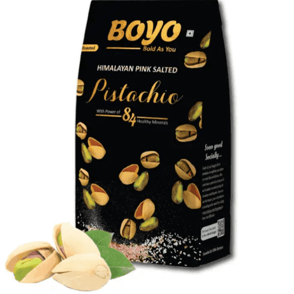 boyo himalayan pink salted roasted pistachio 200 gm