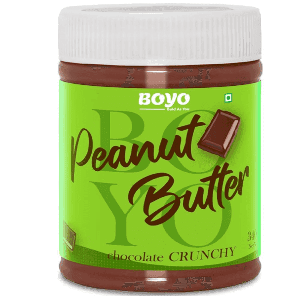 boyo chocolate crunchy peanut butter 340 gm
