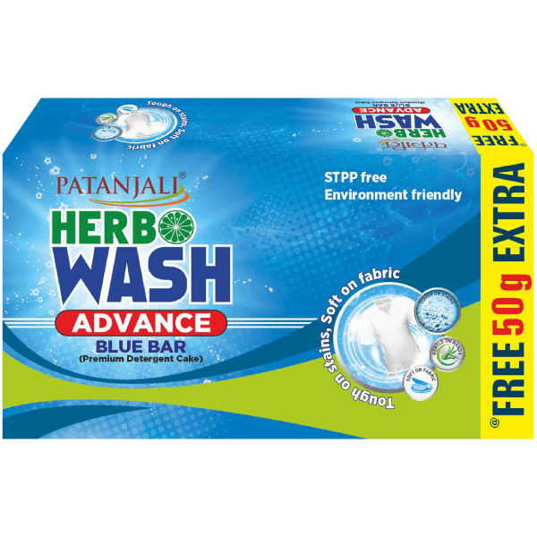 patanjali herbo wash advance blue bar 200 gm