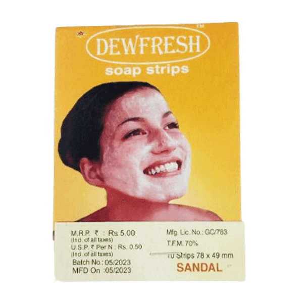 dewfresh sandal soap strips 10 pack*10 strips