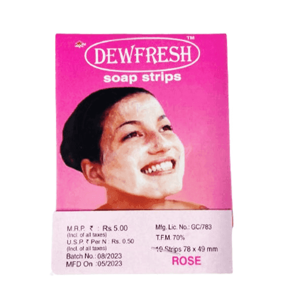 dewfresh rose soap strips 10 pack*10 strips