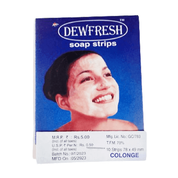 dewfresh colonge soap strips 10 pack*10 strips