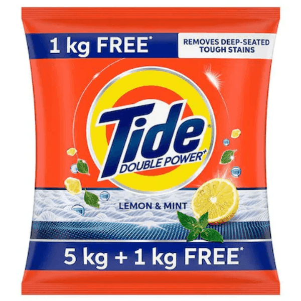tide lemon & mint detergent powder 5 kg + 1 kg