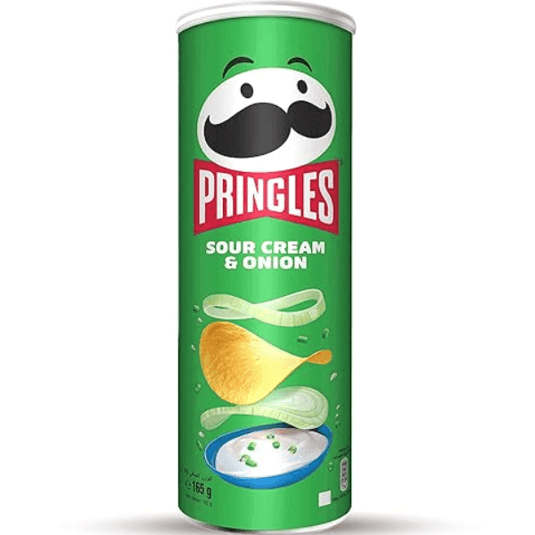 pringles sour cream & onion chips 158 gm