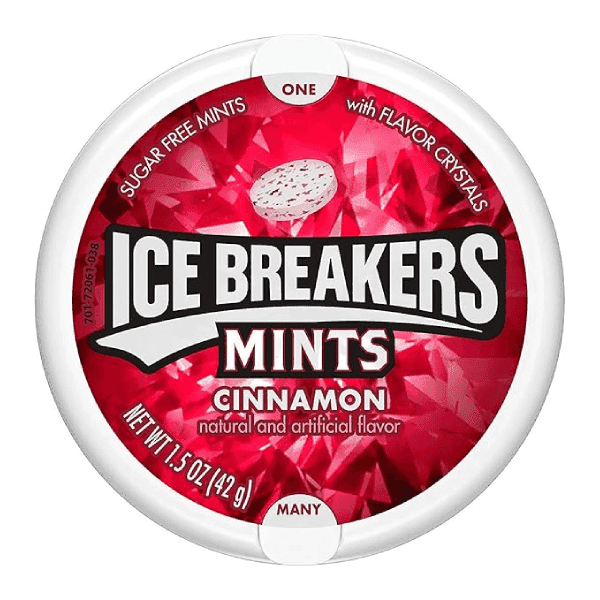 ice breakers cinnamon sugar free mints 42 gm