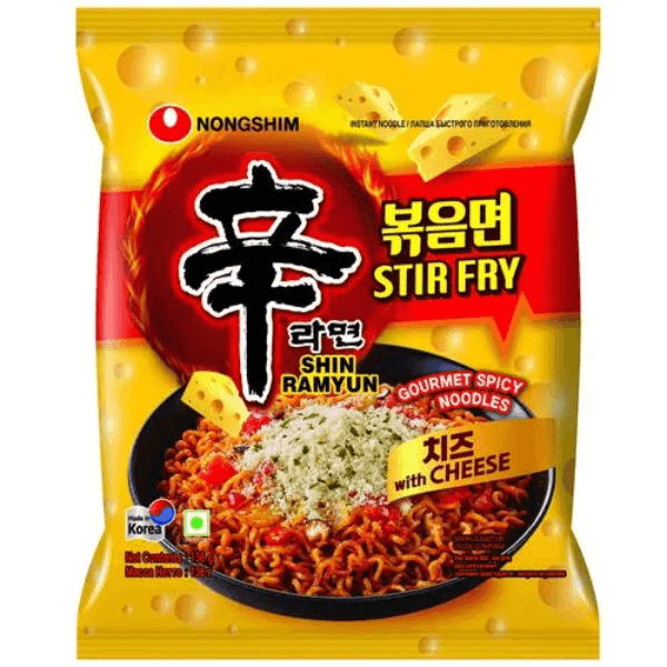 nongshim shin ramyun stir fry with cheese noodles 136 gm