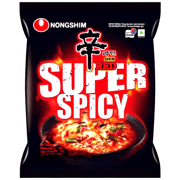 nongshim shin red super spicy noodles 120 gm
