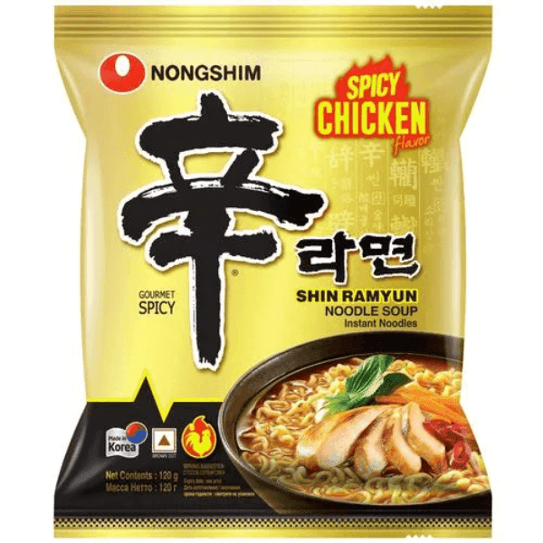 nongshim shin ramyun spicy chicken instant noodles 120 gm