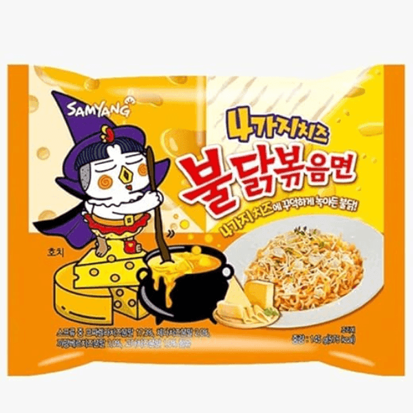 samyang buldak quattro cheese hot chicken flavour noodles 145 gm