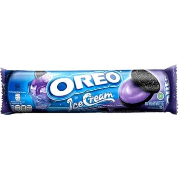 oreo ice cream blueberry chocolate flavor sandwich cookies 119.6 gm