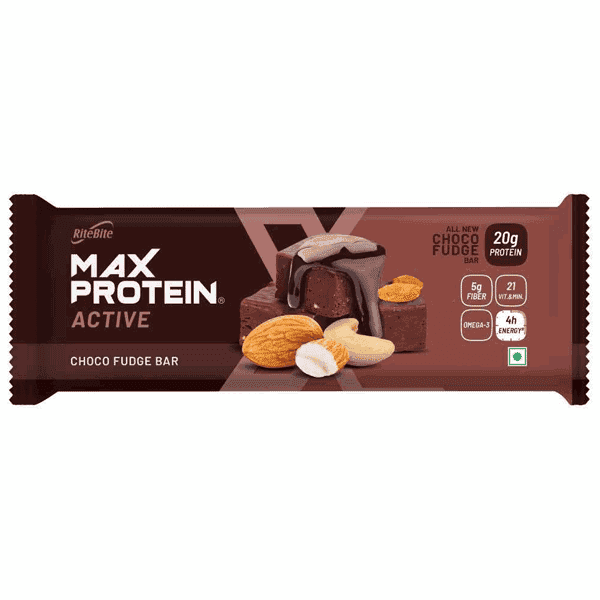 rite bite max protein active choco fudge bar 75 gm
