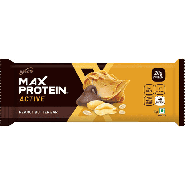 rite bite max protein active peanut butter bar 70 gm