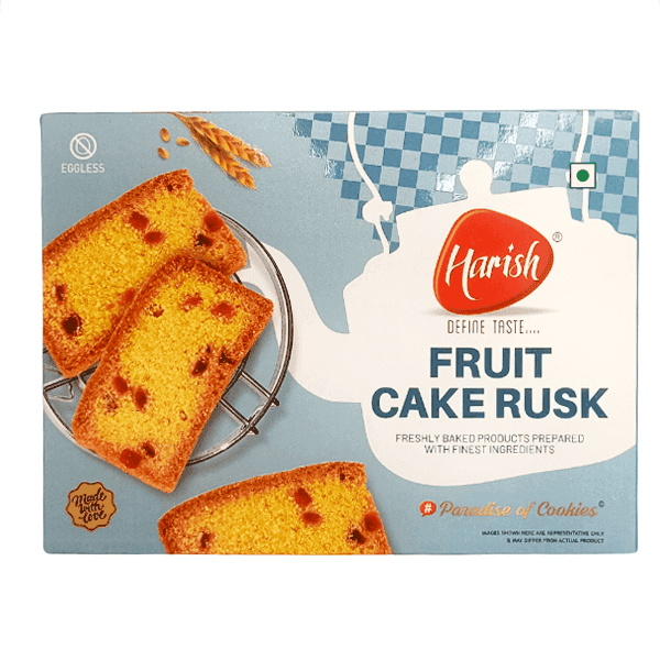 harish eggless fruit cake rusk 300 gm