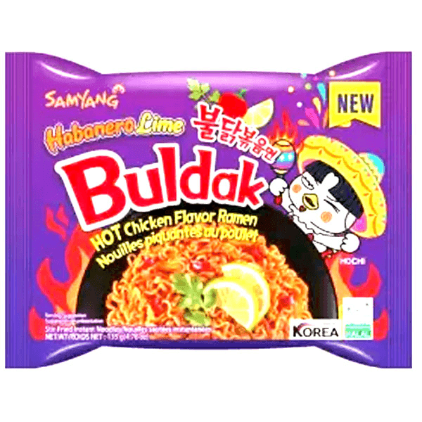 samyang buldak habanero lime hot chicken flavour noodles 135 gm