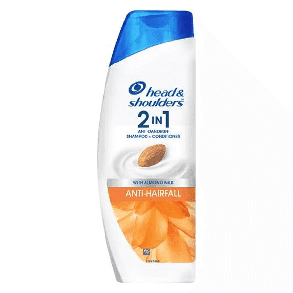 head & shoulders 2-in-1 anti-dandruff anti-hairfall shampoo+conditioner 180 ml