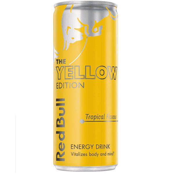 red bull the yellow edition tropical flavour energy drink 250 ml
