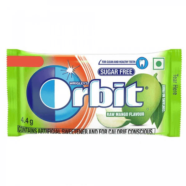 wrigley's orbit sugar free raw mango flavour chewing gum 3.3 gm