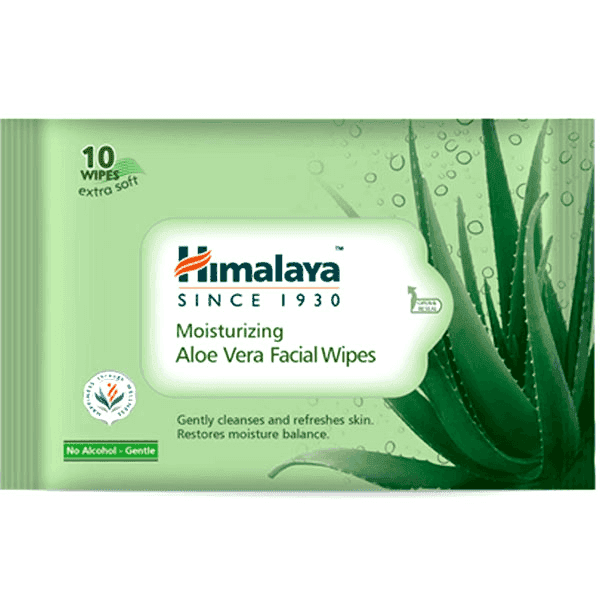 himalaya moisturizing aloe vera facial wipes 10 pcs