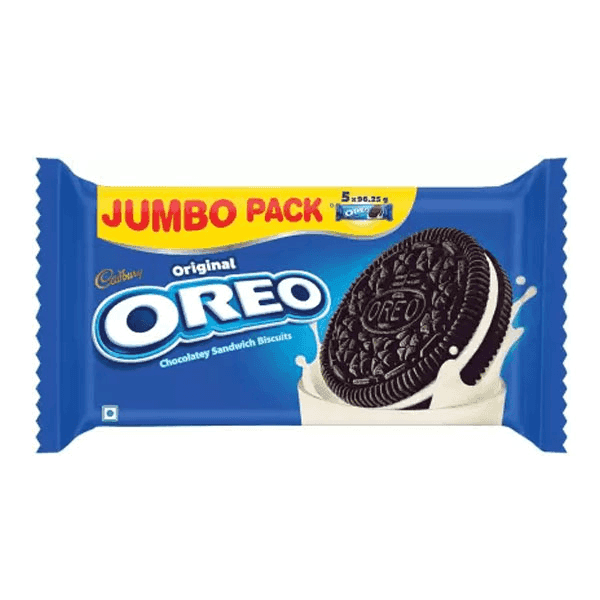 cadbury oreo original chocolatey sandwich biscuits jumbo pack 481.25 gm