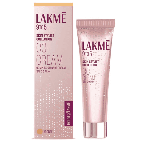 lakme 9 to 5 03-bronze cc cream spf 30 pa++ 30 gm 