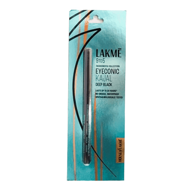lakme 9 to 5 eyeconic kajal (deep black) 0.35 gm 