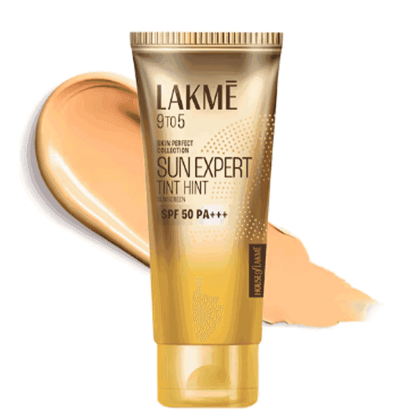 lakme 9 to 5 sun expert tint hint sunscreen spf 50 pa+++ 100 ml