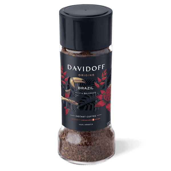 davidoff origins brazil rich & balanced instant coffee 100 gm