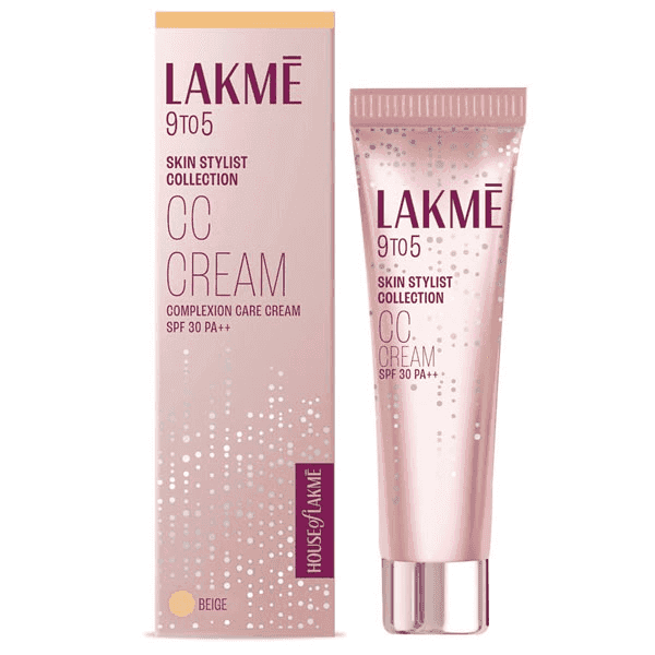 lakme 9 to 5 01-beige cc face cream spf 30 pa++ 30 gm