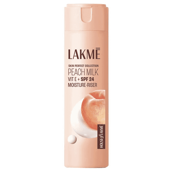 lakme peach milk vit e + spf 24 moisture-riser 200 ml