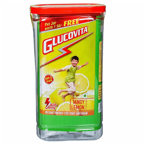glucovita tangy lemon flavour 500 gm (pet jar)