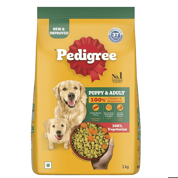 pedigree adult 100% vegetarian dog food 1 kg