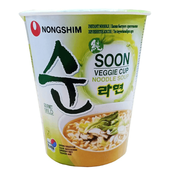 nongshim soon veggie cup noodle soup instant cup noodles 67 gm 